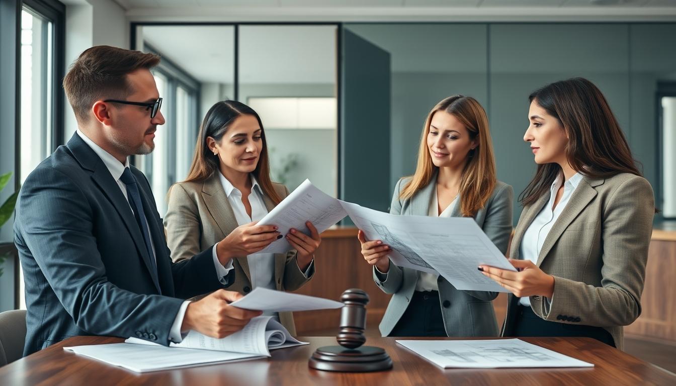 Older adult reviewing legal documents